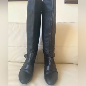 Cynthia Rowley Lainey tall Black leather boots.